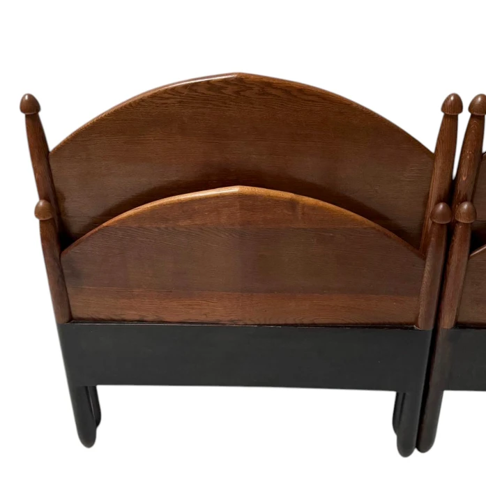 Willem Penaat Art Deco Amsterdamse School Twin Beds for Metz & Co., 1920s